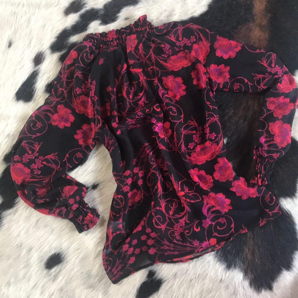 NY & Co Eva Mendes line, Sheer floral pattern top